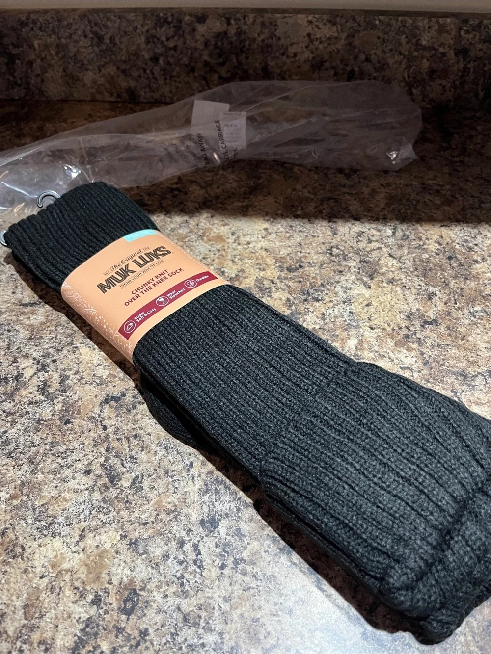 MUK LUK Women’s Chunky Cable Over The Knee Socks In Black